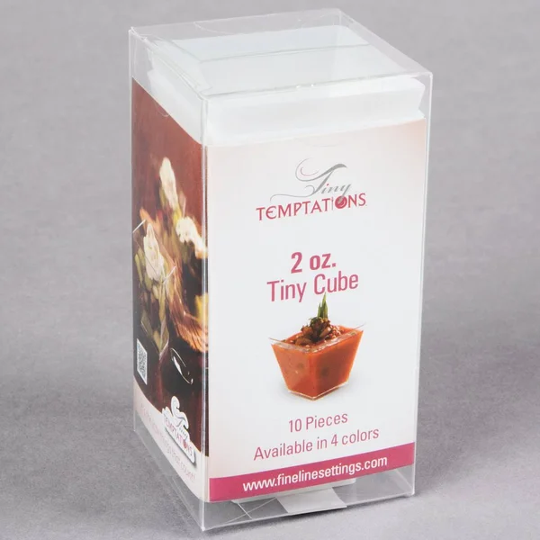 Fineline Settings 6411-WH White 2 oz. Tiny Cube