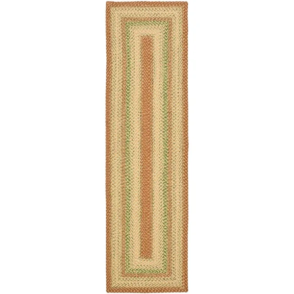 Safavieh Braided Rust/Multi 5 ft. x 8 ft. Oval Area Rug