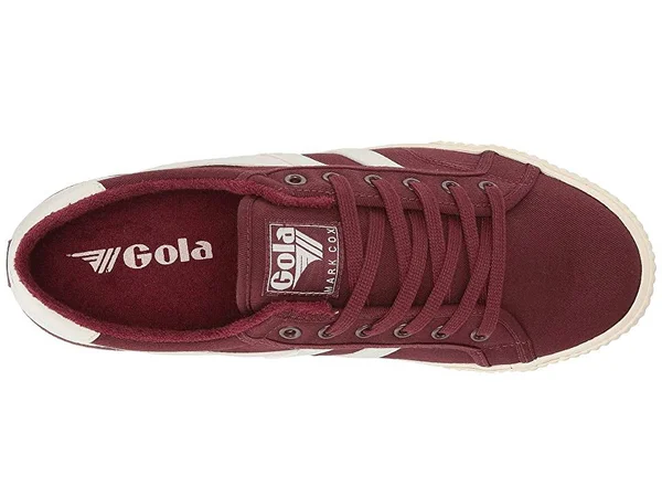 Gola Men's Tennis Mark Cox Sneakers, 10, Burgundy/Off White
