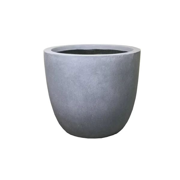 Kante RC0050C-C60611 Lightweight Concrete Modern Seamless Outdoor Round Planter - Slate Gray