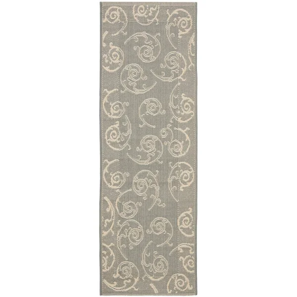 Safavieh Courtyard Grey, Natural Outdoor Area Rug - CY2665-3606 - 8& x 11&