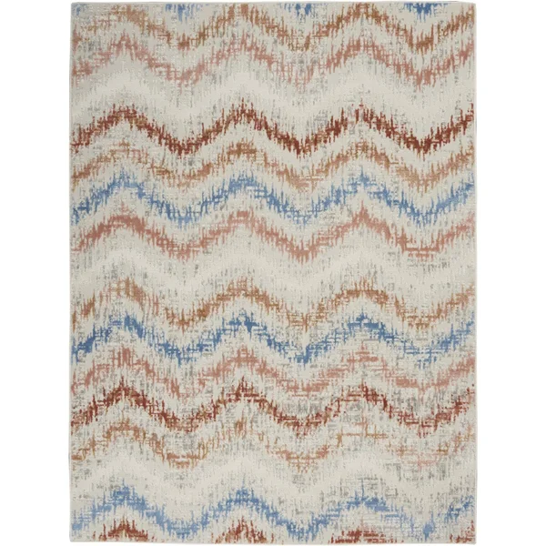 Nourison Elation ETN04 Area Rug, Ivory Multicolor, 4& x 6&