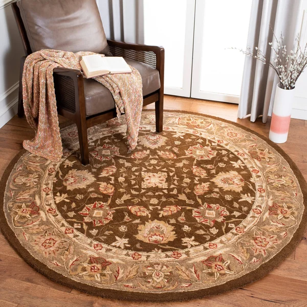 Safavieh 8& x 8& Round Anatolia AN512F Brown - Green Rug