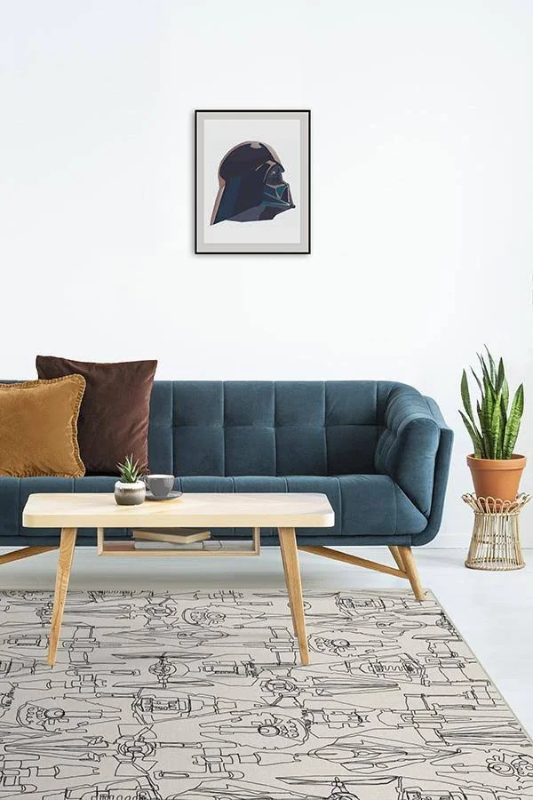 3&x5& - Machine Washable Area Rug, Kid & Pet Friendly, Star Wars Rug, Star Wars Armada Creme Rug, Ruggable