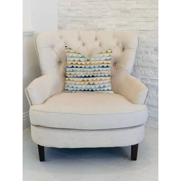Plutus Caspian Rush Patterned Luxury Throw Pillow 18x22L x18x22W