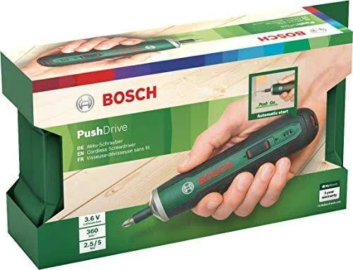 Bosch 06039C6070 PushDrive Cordless Screwdriver, 3.8 cm*18.2 cm*3.8 cm