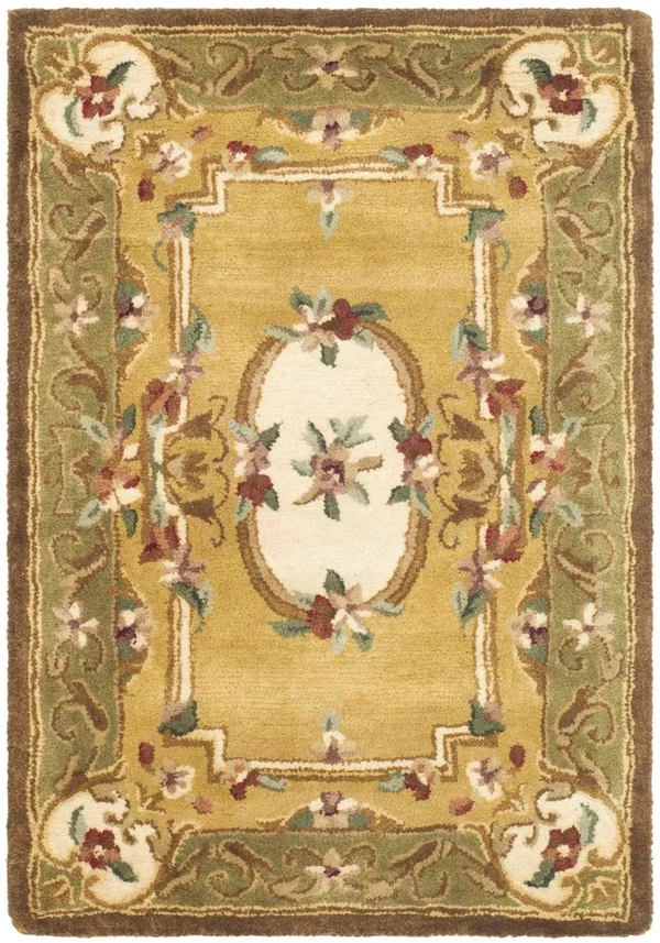 Safavieh 8&-3x22 x 11& Classic CL280A Light Gold - Green Rug