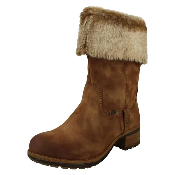 Rieker 96854-24 Womens Ankle Boots Tan 37 EU