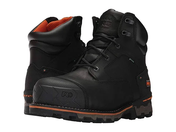 Timberland Pro Men's 6 in. Boondock Composite Toe Waterproof Work Boot, Black