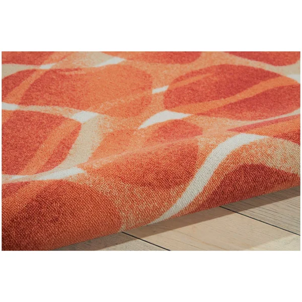 Nourison Coastal Area Rug, Orange, 7&9x22 x 10&10x22