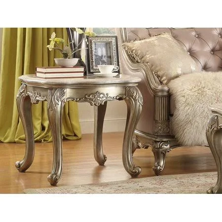 Fiorella Marble Top End Table by Homelegance