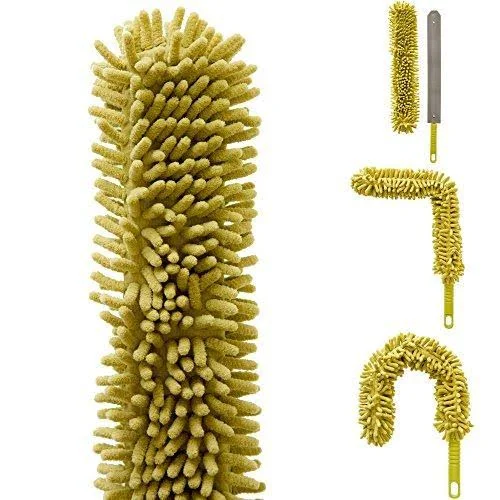 DocaPole Microfiber Feather High Reach Dusting Kit - Includes 7 ft. to 30 ft. Extension Pole Cobweb Duster and Ceiling Fan Duste