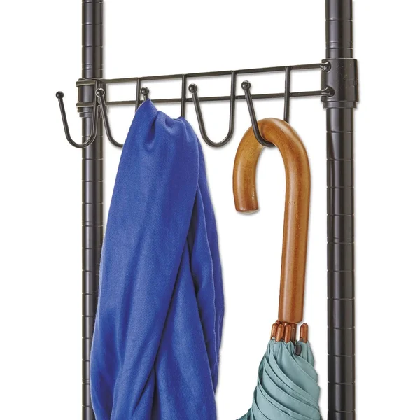 Alera Wire Shelving Stand Alone Garment Rack, Black