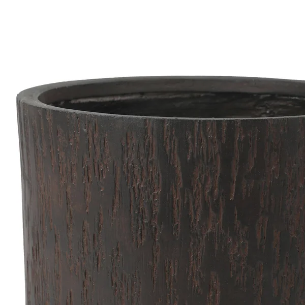 LuxenHome Light Gray MgO Round Planter