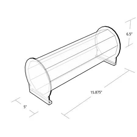 Azar Displays 900035 Acrylic Headband Counter Display 15.875 W x 6.5