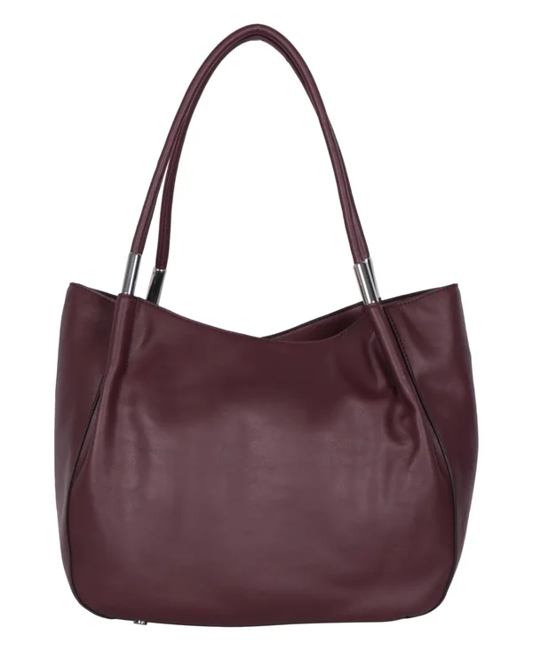 Alfani Bangle Tote - Created for Macy&s - Wine/Silver