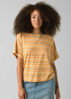 Prana - Women's Vosky Top, Butterscotch Stripe, Small