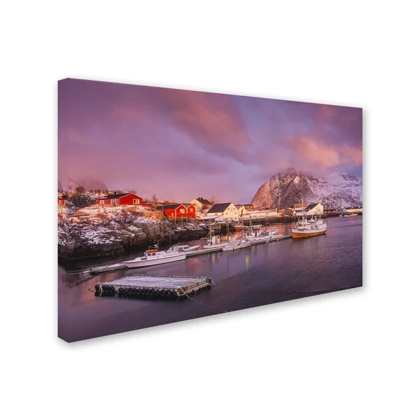 Trademark Fine Art Hamn?y Harbor Light Canvas Art by Michael Blanchette Photography, Size: 12 x 19