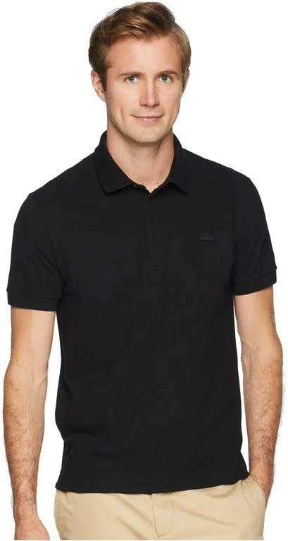 Lacoste Men's Regular Fit Stretch Cotton Paris Polo Shirt - Black