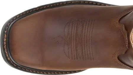 Georgia Boot Men's Carbo-Tec LT Pull-On Western Work Boot, GB00269, Brown