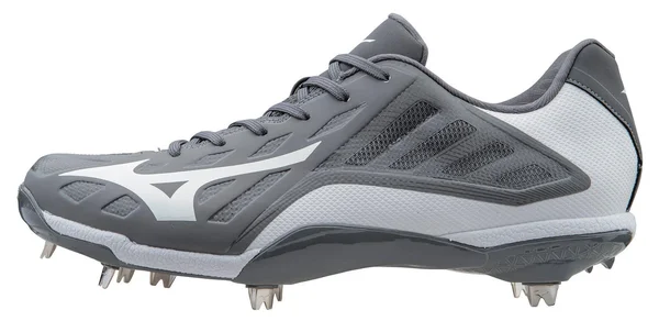 Mizuno Heist IQ Metal Baseball Cleat - Low - Grey/White 13 - Men's