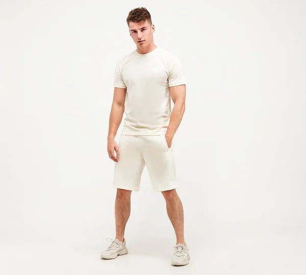 Adidas Originals Three Stripe Shorts Cream