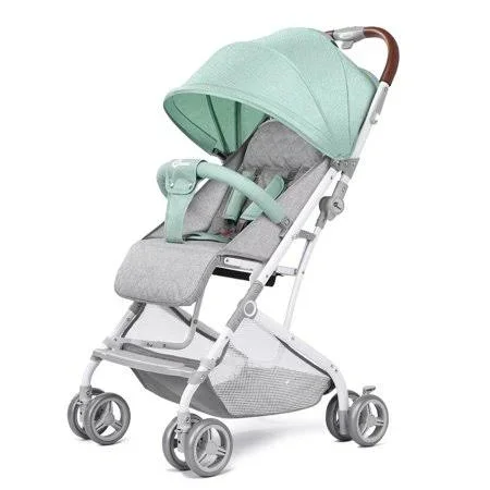 Baby Umbrella Stroller, Aluminum Lightweight Stroller Travel Foldable Design with Large Storage Basket Oxford Canopy Green