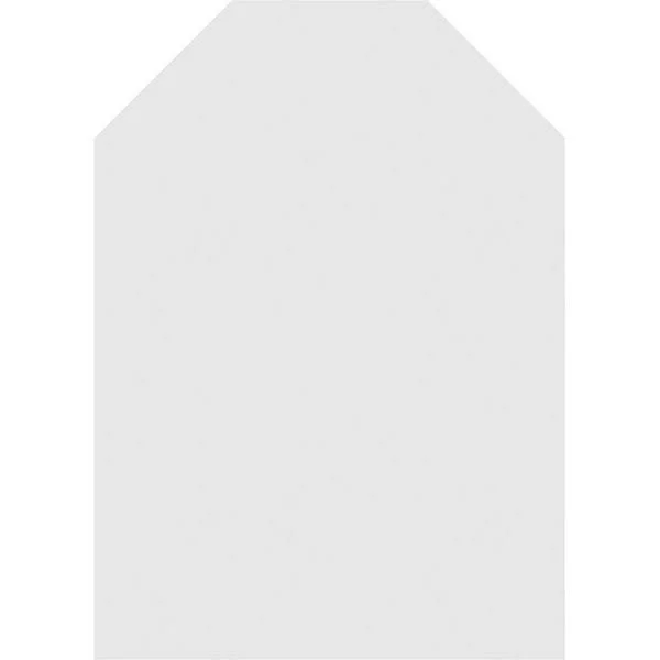 Ekena Millwork GVPOT16X2001SN 16x22W x 20x22H Octagonal Top Surface Mount PVC Gable Vent: Non-Functional - w/ 3-1/2x22W x 1x22P S