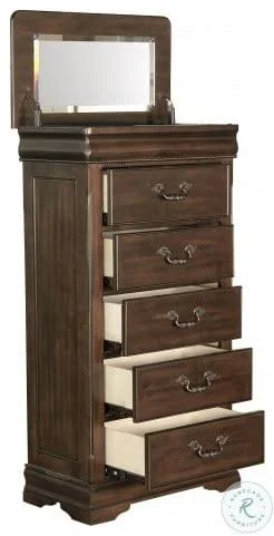 Homelegance Mont Belvieu Cherry Lift-Top Lingerie Chest 1869-12