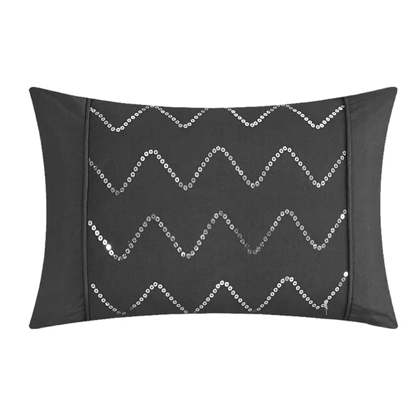 Chic Home Erin 8 Piece Reversible Bed in A Bag Comforter Set - Size: Full/Queen, Grey