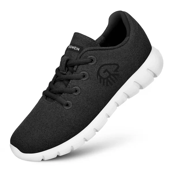 Giesswein Merino Runners/Sneakers by Giesswein - Women - Special Edition - Women - Color: Black-White, Size: 6 US - Runners - S