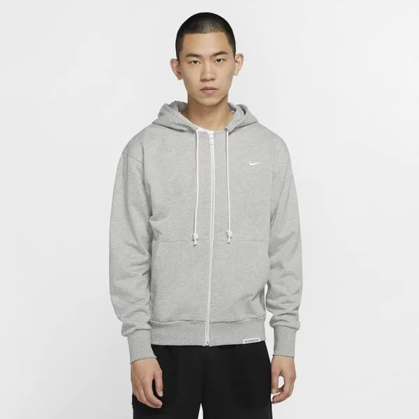 Nike Men's Dri-Fit Standard Issue Full-Zip Basketball Hoodie - Small, Dark Grey Heather