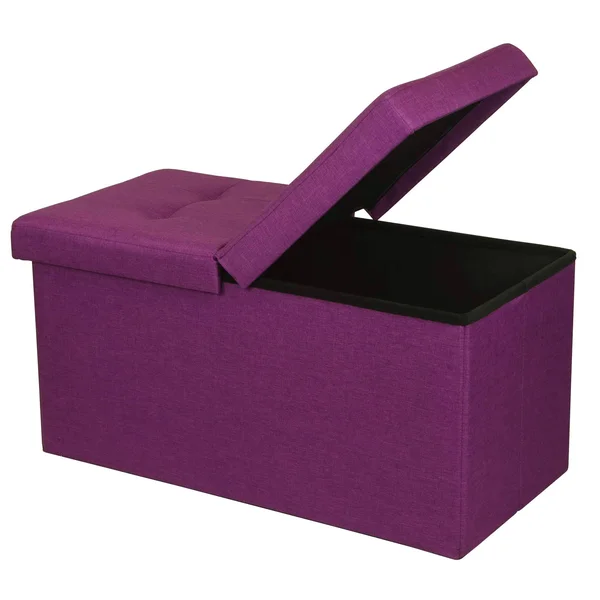 Otto & Ben 30x22 Storage Ottoman - Folding Toy Box Chest with Smart Lift Top, Upholstered Tufted Ottomans Bench Foot Rest fo