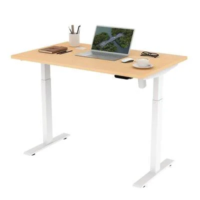 Iwamoto Height Adjustable Standing Desk Inbox Zero Color (Top/Frame): Maple - Size: 47.05x22 H x 48x22 W x 30x22 D