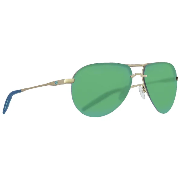 Costa Del Mar Sunglasses Helo Matte Champagne Blue - Turquoise Green Mirror 580P