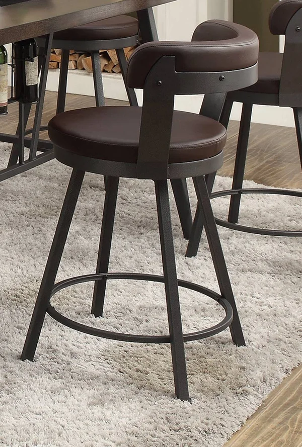 Homelegance Appert Brown Counter Height Chair Set of 2