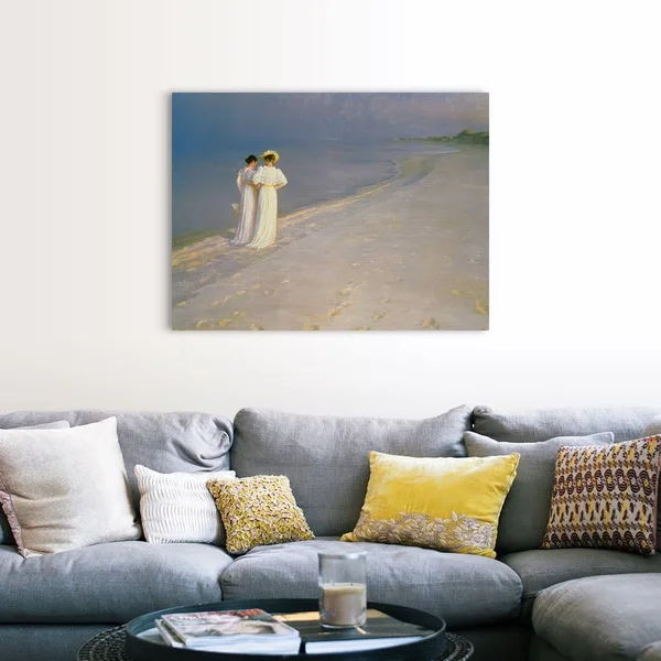 Summer Evening on The Skagen Southern Beach, Canvas Wall Art, 48x36, Great Big Canvas