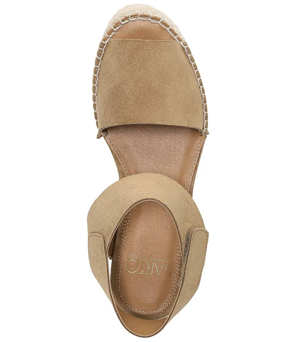 Sarto by Franco Sarto Oak Suede Espadrille Sandals - Womens, 6M, Black