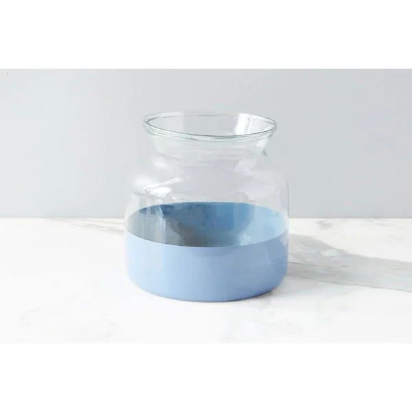 et鶫OME Denim Colorblock Flower Vase