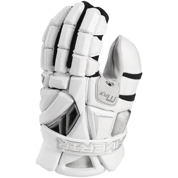 Maverik Max Goalie Glove Lacrosse Gloves - White - Size: Medium