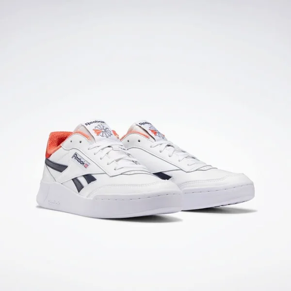 Reebok Club C Revenge Legacy Shoes Mens Sneakers 6 Ftwr White, Vector Navy, Dynamic Red