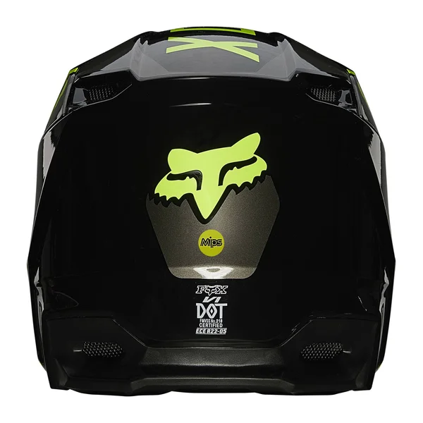 Fox Racing Youth V1 Revn Helmet Small Flo Yellow