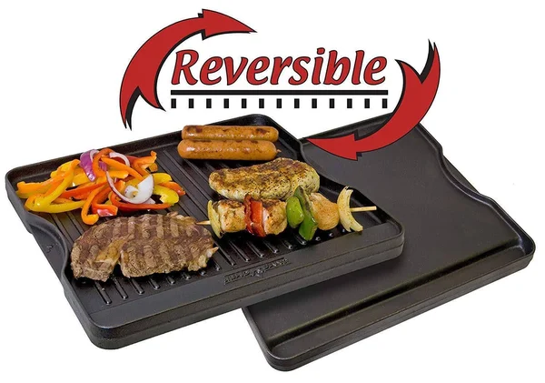 Camp Chef Cgg16b Pre-Seasoned Reversible Cast Iron Grill/Griddle 1 Unit, 14" x 16"