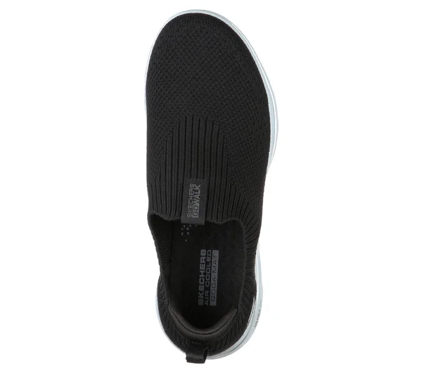 Skechers Women's GOwalk 5 Trendy Slip on Sneaker - Black/White