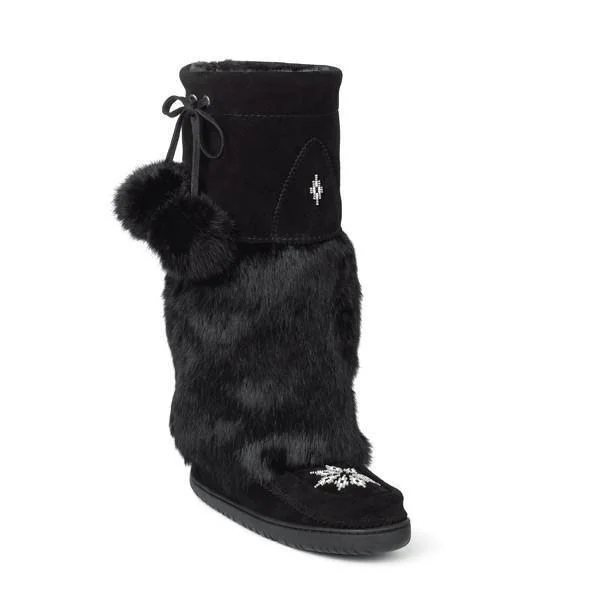 Manitobah Mukluks Women's Kanada Tall Suede Boot Black 6