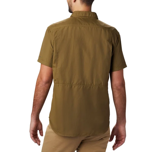 Columbia Men's Silver Ridge 2.0 Short Sleeve Shirt, Olive Brown, Large