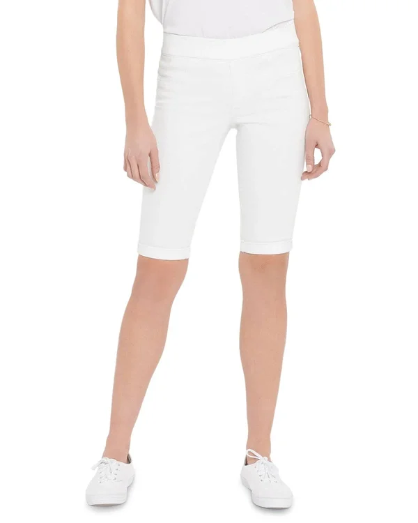 Women's Nydj Pull on Shorts - Size 6 - White