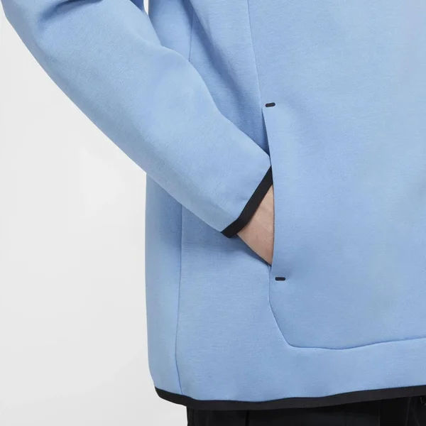 Nike Mens Tech Fleece Full-Zip Hoodie - Blue Beyond/Black Size S