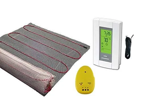 25 sqft Mat, Warming Systems 120 V Electric Tile Radiant Floor HEATING Mat with Programmable Thermostat