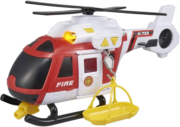 Teamsterz Large Light & Sound Fire Helicopter, Kids Emergency Fire Toy Vehicle Great for Children Aged 3+